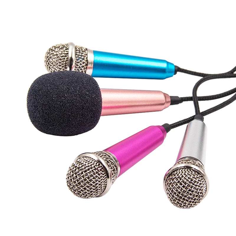 Universal 3.5Mm Portable Stereo Studio Mic KTV Karaoke Mini Microphone for Smart Phone Laptops PC Desktop Handheld Audio Mikrof