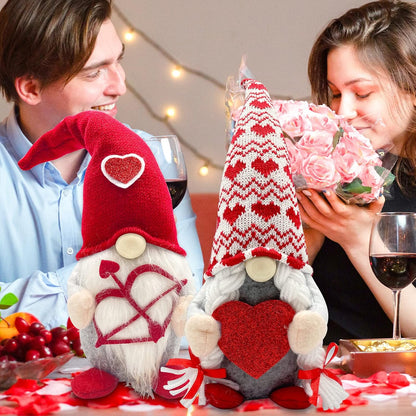 Valentine's Day Home Decor and Gifts - Elegant Decorations for Her, Teachers, and Couples - Plush Gnomes for a Romantic Celebration