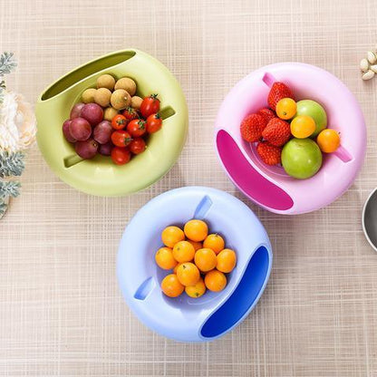 New Hot Selling Plastic Double Layer Creative Fruit Plate Storage Box