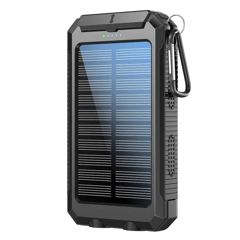 10000Mah Solar Power Bank for Summer Gift, Dual USB Output Port Power Bank with Flashlight, Portable Wireless Car Charger, Solar Power Bank Charger