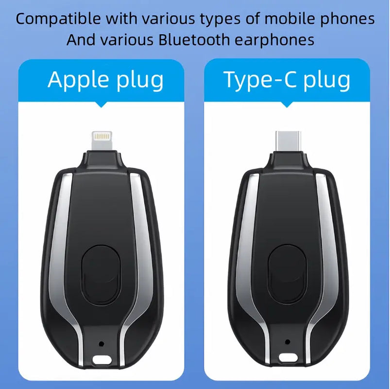 Portable Mini Keychain Emergency Power Bank, Compact and Portable Mobile Wireless Power Supply