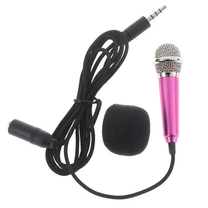 Universal 3.5Mm Portable Stereo Studio Mic KTV Karaoke Mini Microphone for Smart Phone Laptops PC Desktop Handheld Audio Mikrof