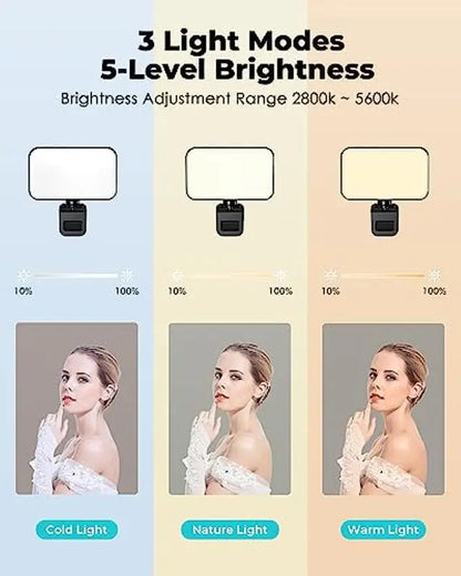 【Viozon】Selfie Light for Phone Camera, Clip on LED Light for Video Conference Accessories Cellphone Smartphone