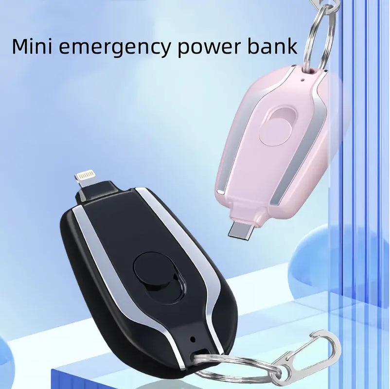 Portable Mini Keychain Emergency Power Bank, Compact and Portable Mobile Wireless Power Supply